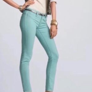 CAbi Jeans Skinny Style 322 Mint Green Size 4